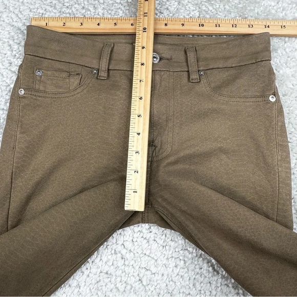 7 for all Mankind Snakeskin Faux Suede Skinny Pants. Stretchy. Size 28 - Picture 11 of 12